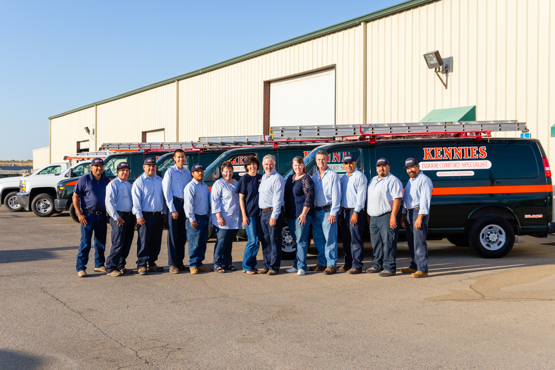 Our staff doing heating system replacement in Visalia, CA